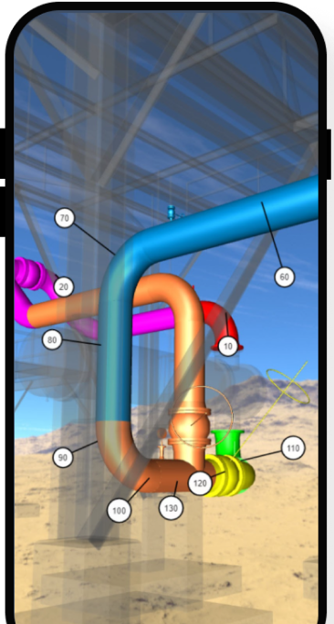 Mobile screenshot of Visoinaize digital twin enterprise asset management predicitive maintenance